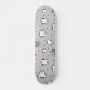 Skateboard Motif sans joint Cute Kawaii Chats Paw
