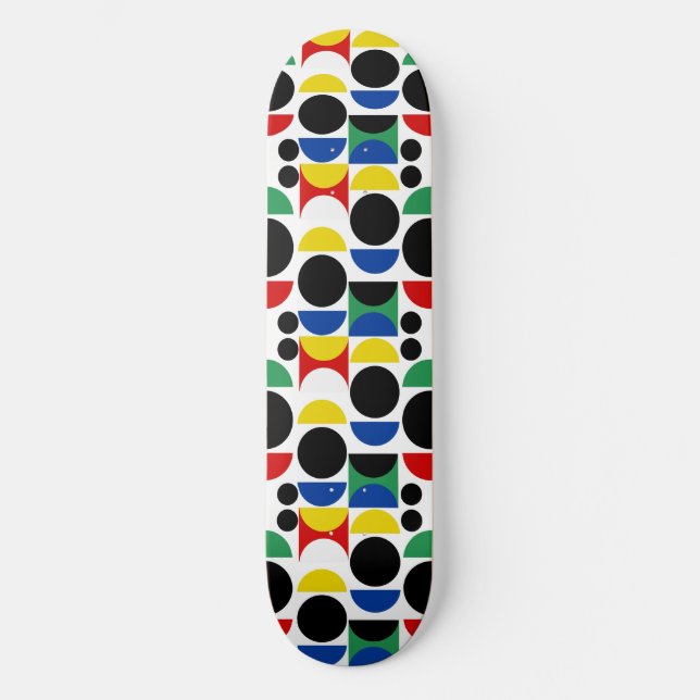 Skateboard Motif scandinave du Bauhaus du milieu du siècle (Recto)