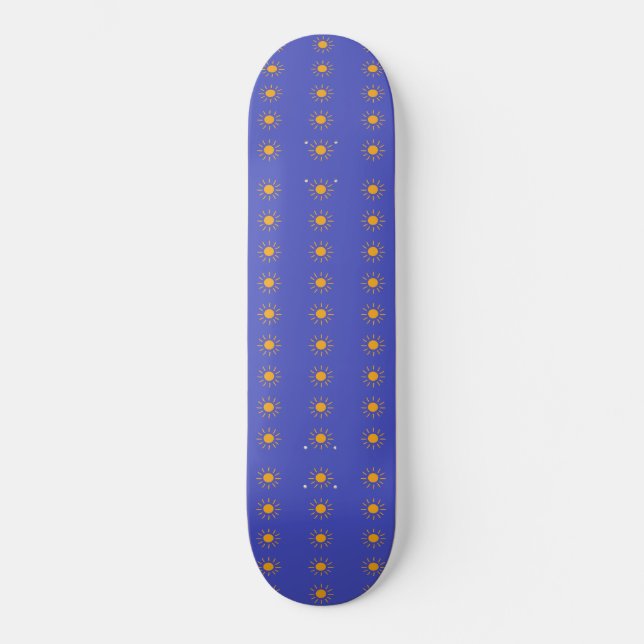 Skateboard Motif solaire jaune (Recto)