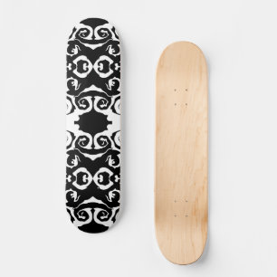 Skateboard Motif torride en noir et blanc