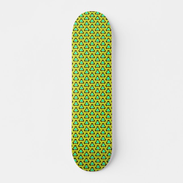 Skateboard Motif triangle vert (Devant)