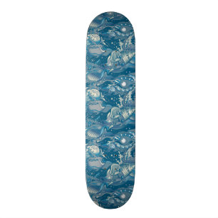 Skateboard Motif tropical de mer