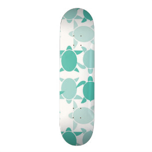 Skateboard Motif turquoise de tortue
