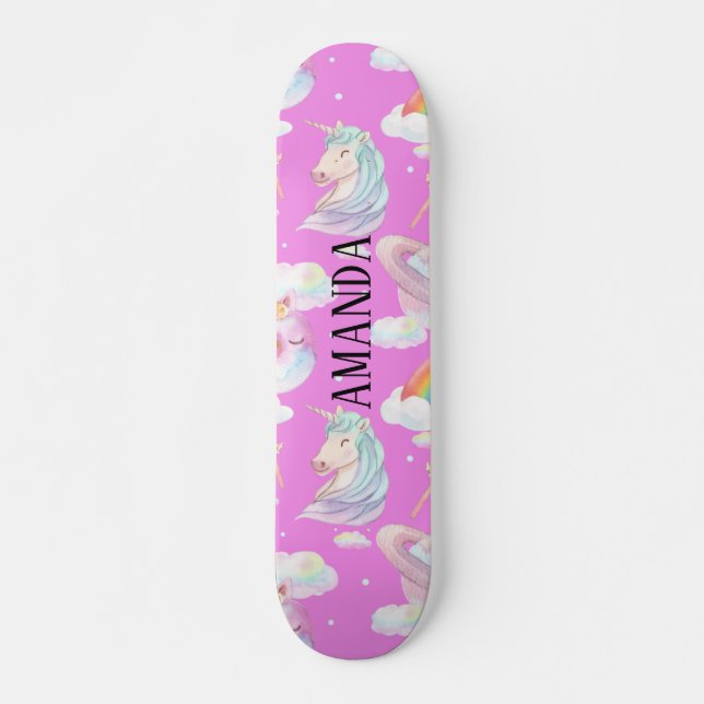 Skateboard Motif Unicorn (Devant)