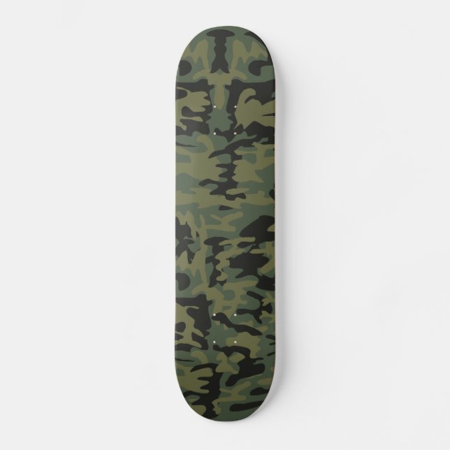 Skateboard Motif vert de camo (Recto)