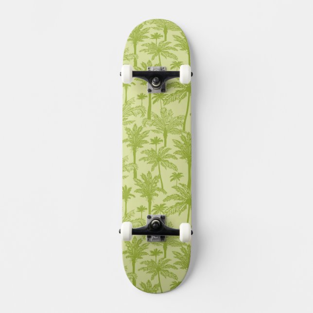 Skateboard Motif vert de palmiers (Recto)