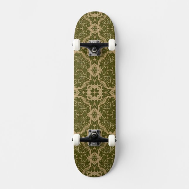 Skateboard Motif vintage de damassé d'art (Recto)