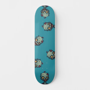 Skateboard Motif zombie bleu