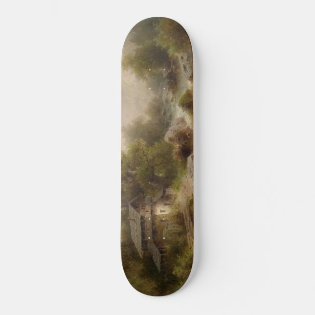 Skateboard Moulin sur un ruisseau de montagne (par Albert Rie (Recto)