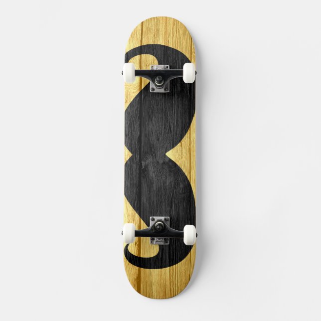 Skateboard Moustache bois Vintage #10 (Recto)