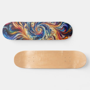 Skateboard Mouvement coloré Art Abstrait