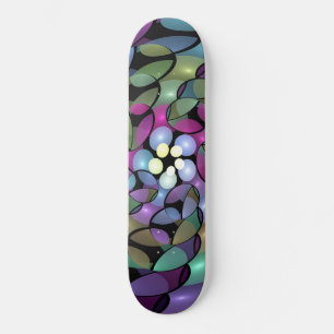 Skateboard Mouvements colorés Abstrait Trippy Fractal Art