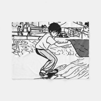 Skateboard Moves - Young Skateboarder Fleece Blanket