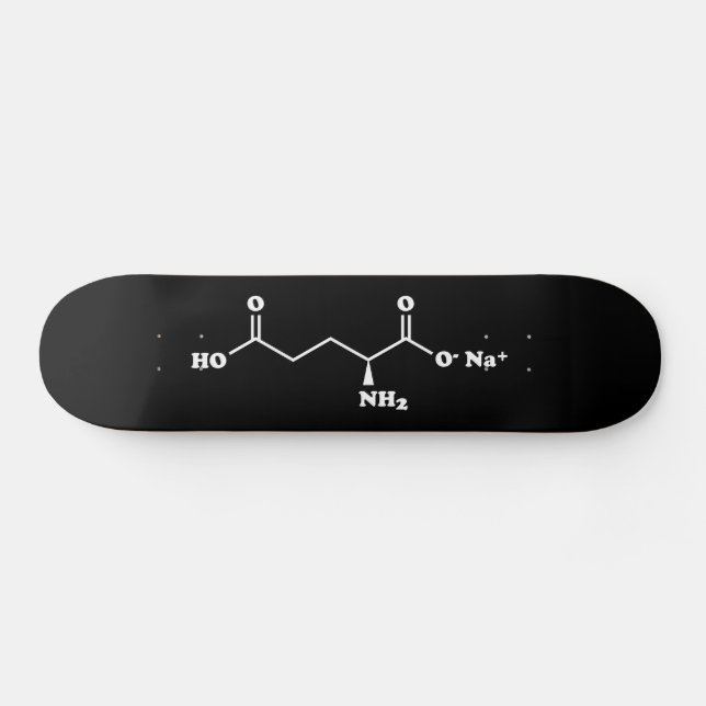 Skateboard MSG Monosodium Glutamate Molecule Formule chimique (Horz)