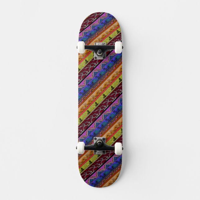 Skateboard Mug dessin à la main coloré mignon (Recto)
