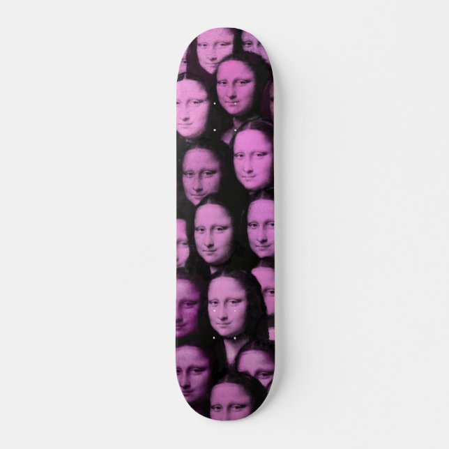 Skateboard Multi-Mona en rose - style les années 70 (Devant)