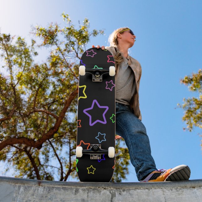 Skateboard Multicolored Starry Night (Extérieur 1)