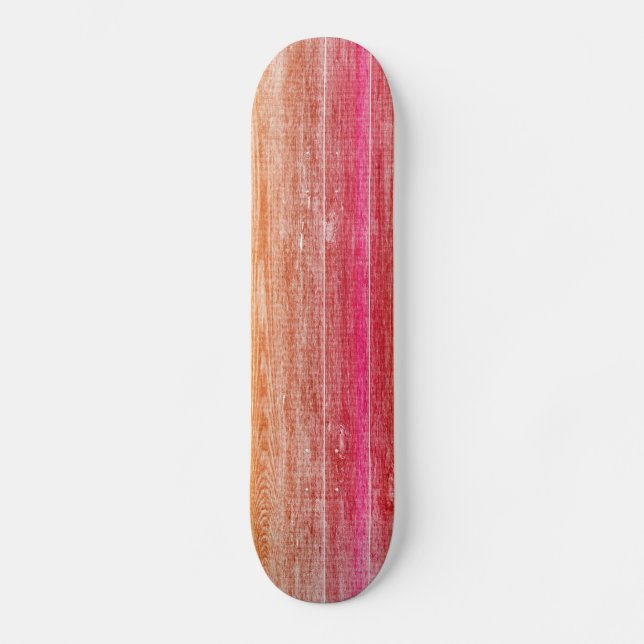 Skateboard mur en bois coloré (Recto)