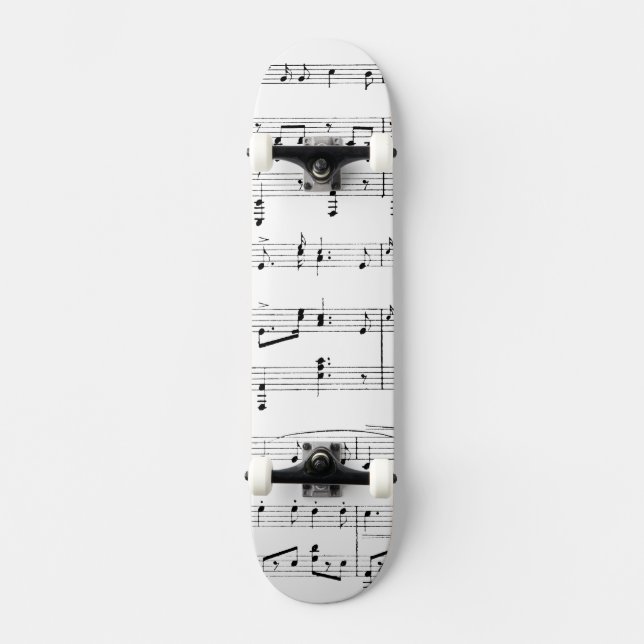 Skateboard Musique en feuille blanche (Recto)