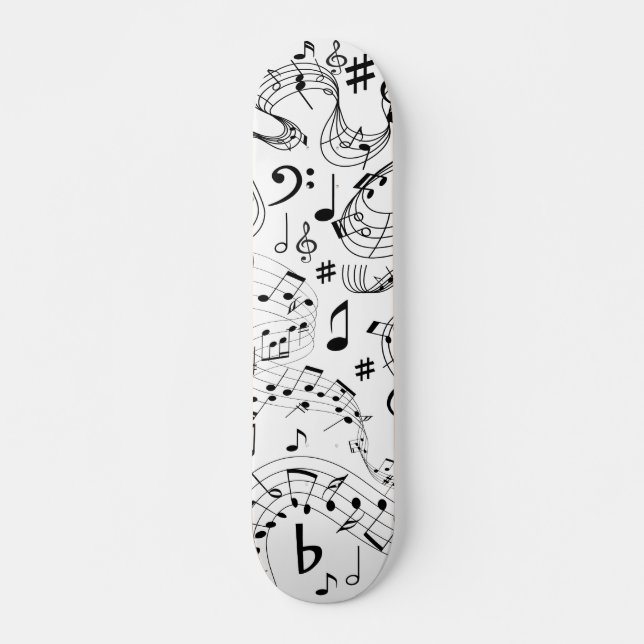 Skateboard Musique, notes musicales (Devant)