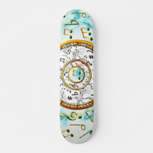 Skateboard Musique, Notes musicales, Marbre