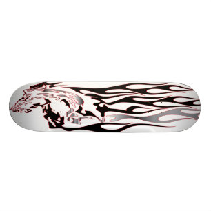 Skateboard Mustang argenté et noir