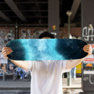 Skateboard Nebula Turquoise   Skateboard cosmique