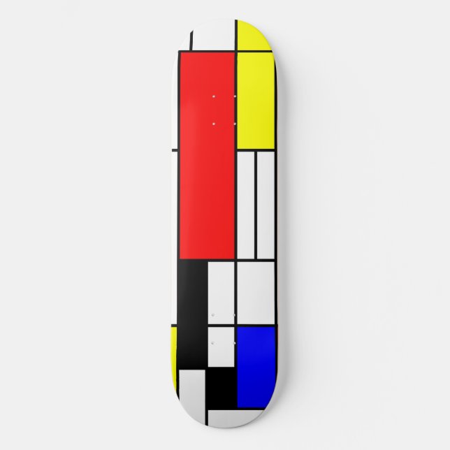 Skateboard Néo-plasticisme Style mondrien 1 (Recto)