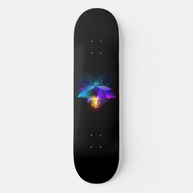 Skateboard Neon Firefly sur noir (Recto)