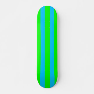 Skateboard Neon Lime Green et Turquoise Blue Striboard