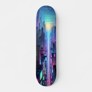 Skateboard "Neon Metropolis : Cyberpunk City