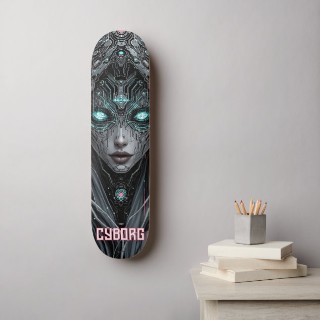 Skateboard Neon Oracle Cyborg (Art mural)