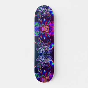 Skateboard Neon roses
