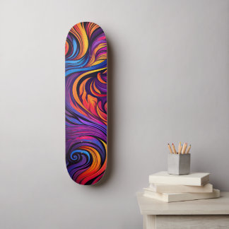 SKATEBOARD NEON WAVES