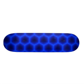 Skateboard Nid d'abeilles 3D bleu