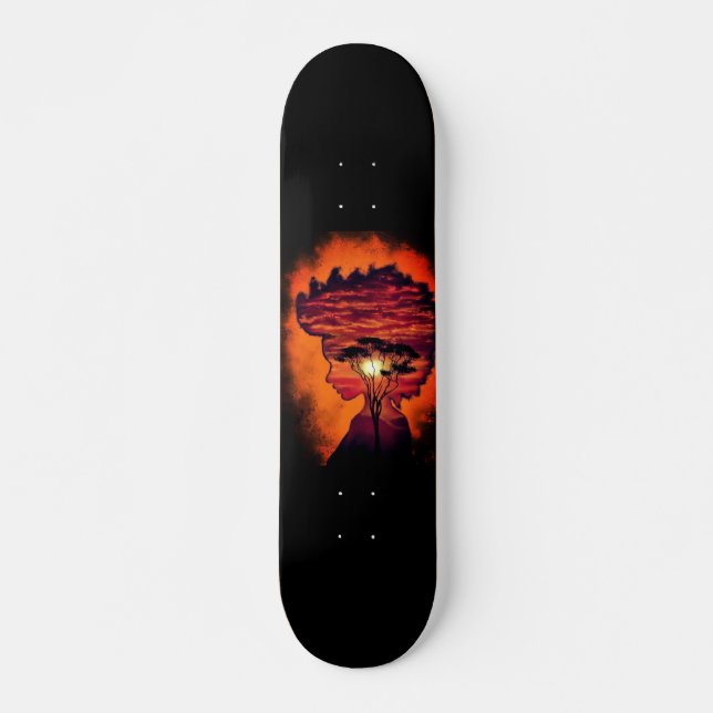 Skateboard Night Desire - Imaginaire - Orange Black (Devant)