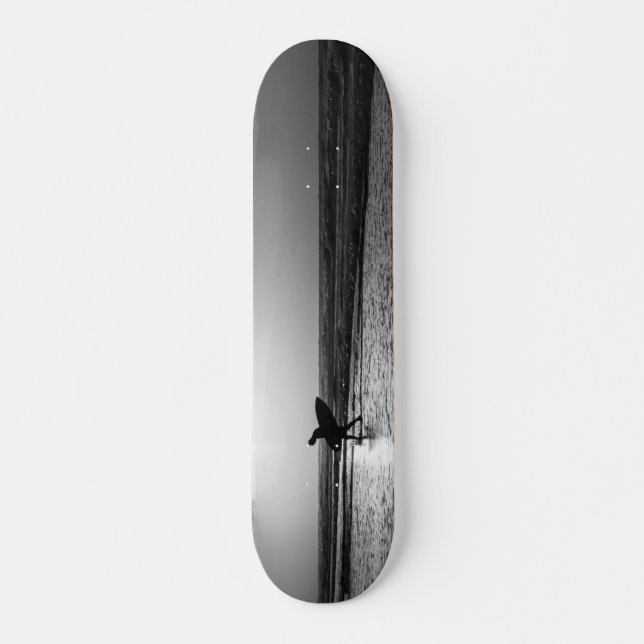 Skateboard Niveaux de gris du surfeur du matin (Devant)
