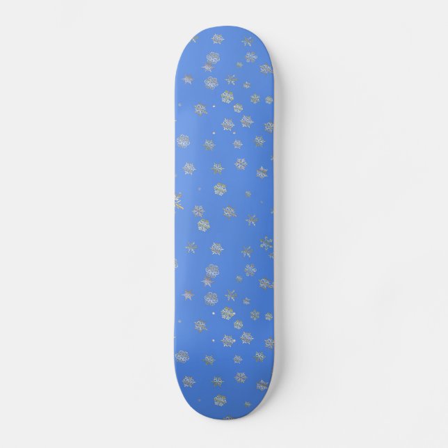 SKATEBOARD NOËL FLAKES DE NEIGE (Recto)