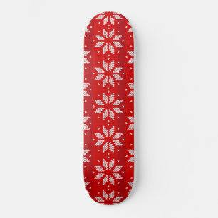 Skateboard Noël Rouge Blanc Vacances Vacances Knit Flèches ne