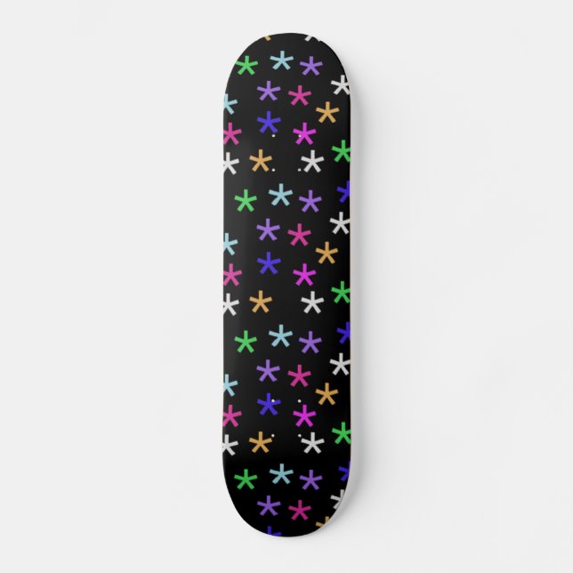 Skateboard noir coloré (Recto)