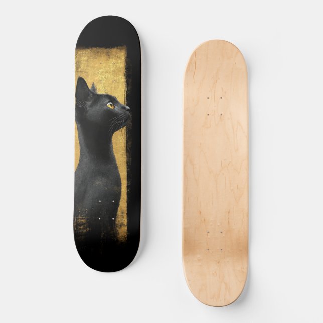 Skateboard Noir Doré (Recto)