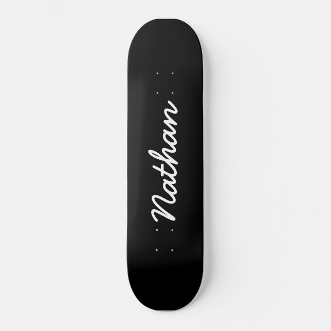 Skateboard Noir personnalisable (Recto)