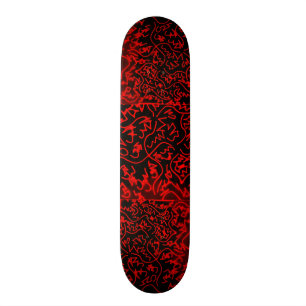 Skateboard Noir/Rouge Abstrait #3