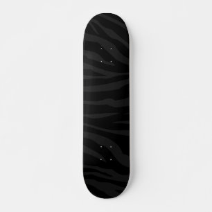 Skateboard Noir sur Black Zebra Imprimer Old School Skateboar