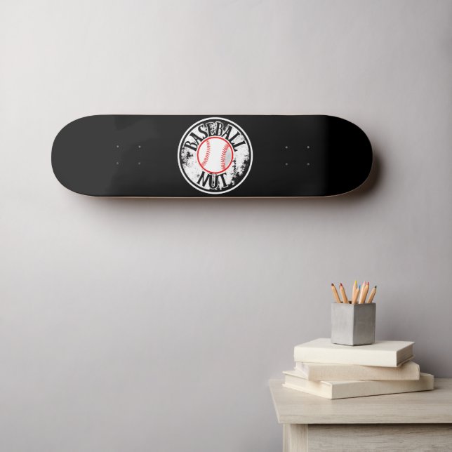 Skateboard Noix de baseball (Art mural (Horz))