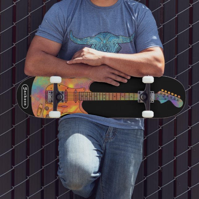 Skateboard Nom de la guitare électrique funky (Extérieur 3)