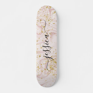 Skateboard Nom du script de la parties scintillant d'or en ma