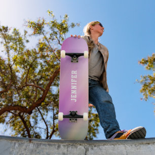 Skateboard Nom personnalisé avec dégradé pastel