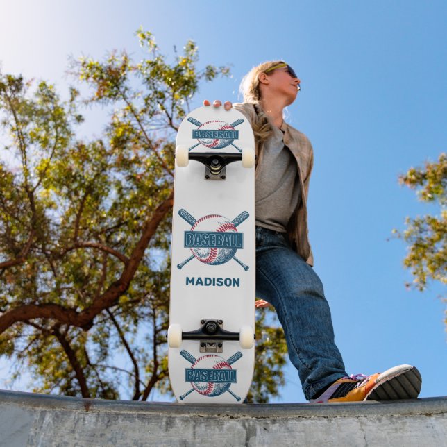 Skateboard Nom personnalisé Baseball (Extérieur 1)