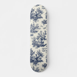 Skateboard NOMADESAUSTRALIENS Marine toile de Jouy